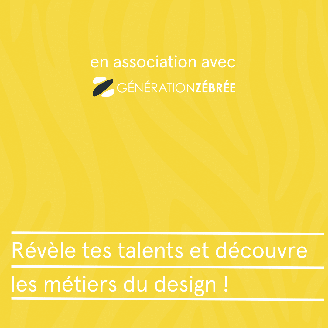 visuel du test d'orientation et de découverte des métiers du design avec génération zébrée